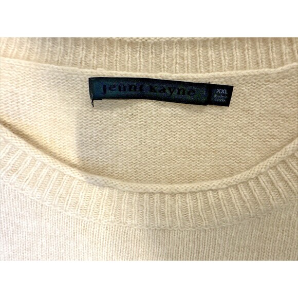 Jenni Kayne Everyday Sweater  Size XXL Beige Wool Blend Knit Sweater - Picture 7 of 12